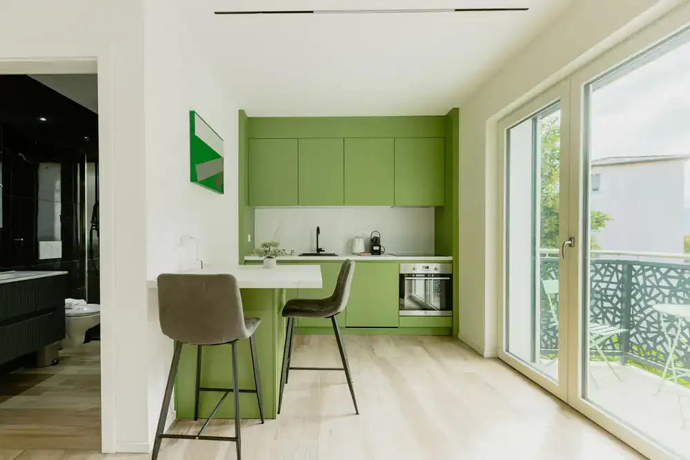 Architectural layout featuring integrated green walls
